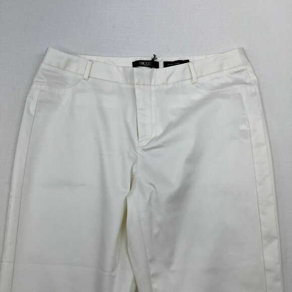 G2000 Woman Skinny Capri Pants Cuffed Off White Size 38 Waist New - Picture 3 of 9